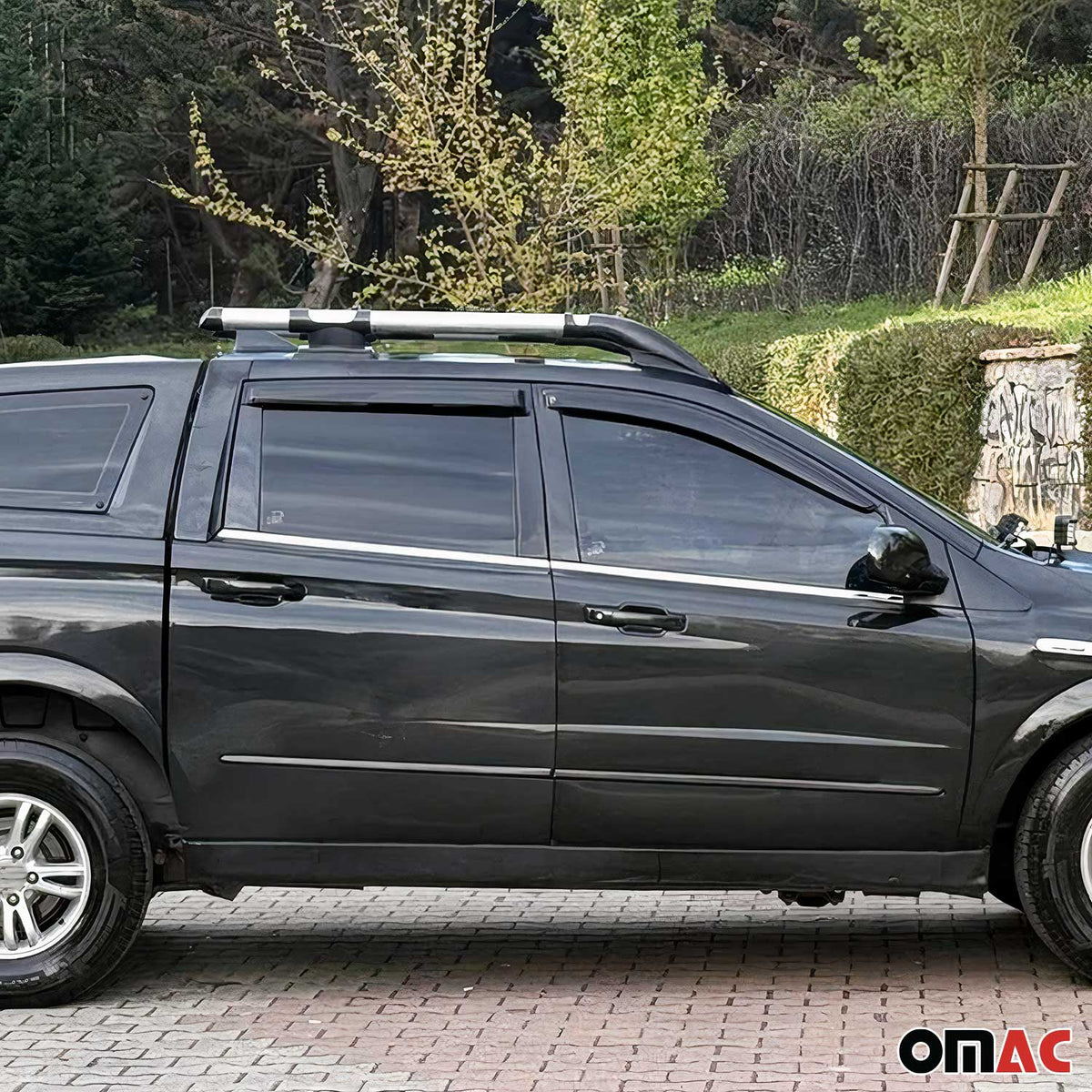 Fensterleisten Zierleisten für Ssangyong Actyon Sports 2006-2012 Edelstahl 4tlg