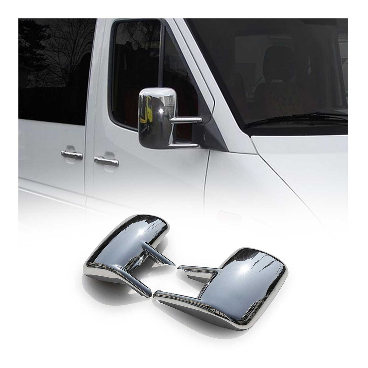 Spiegelkappen Spiegelabdeckung für Mercedes Sprinter W901 1995-2006 Chrom ABS