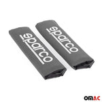 SPARCO Gurtschoner Gurtpolster Sicherheitsgurt Gurtschutz Autogurt Grau 2x