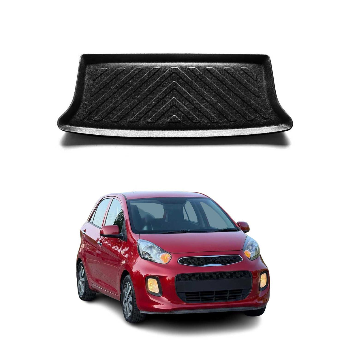 Kofferraumwanne Laderaumwanne für Kia Picanto 2011-2017 Schrägheck 5tür Gummi