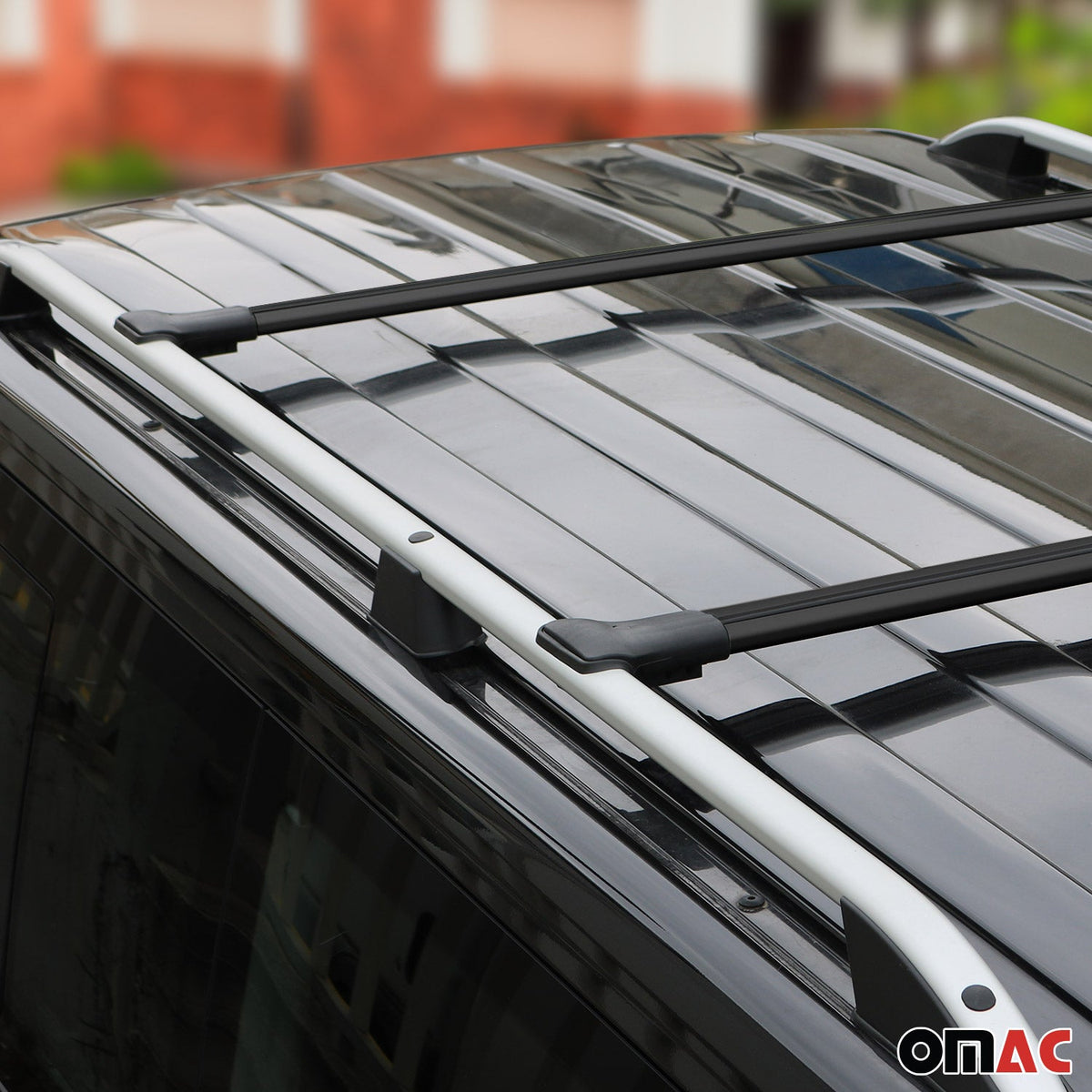Dachträger Gepäckträger für VW Sharan 2010-2023 Relingträger Alu Schwarz 2x