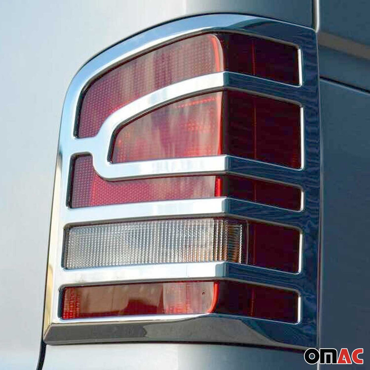 Rücklicht Leisten Heckleuchte für VW Multivan T5 2009-2015 Chrom ABS Silber 2tlg