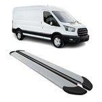 Trittbretter Seitenschweller für Ford Transit 2015-2026 L3 Aluminium Silber 2x
