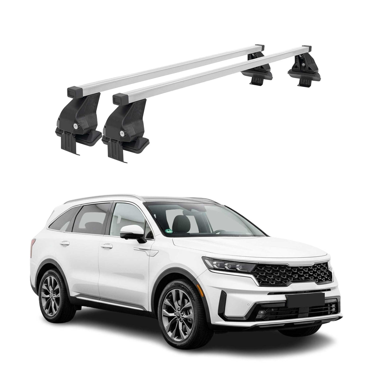 Menabo Dachträger Grundtäger für Kia Sorento MQ4 2021-2026 50kg Stahl Silber 2x