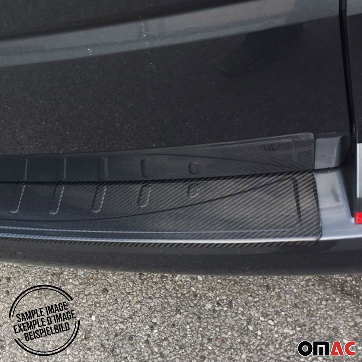 Ladekantenschutz Stoßstange für VW Passat B7 Limo 2010-2014 Echt Carbon Schwarz