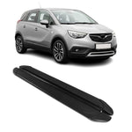 Trittbretter Seitenschweller für Opel Crossland X 2017-2024 Aluminium Schwarz 2x