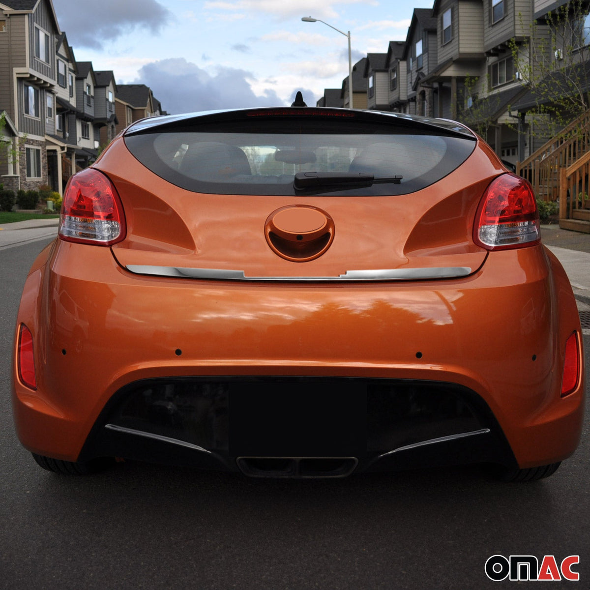 Kofferraumleiste Heckleiste für Hyundai Veloster 2011-2017 Edelstahl Chrom