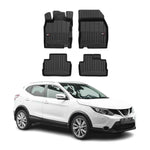 OMAC Gummi Fußmatten für Nissan Qashqai J11 2014-2021 Premium Gummi Schwarz 4tlg