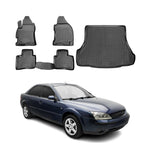 Fußmatten & Kofferraumwanne Set für Ford Mondeo mk3 2000-2007 TPE Schwarz