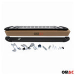 Trittbretter Schweller Seitenbretter für Opel Crossland X 2017-2024 Schwarz Alu