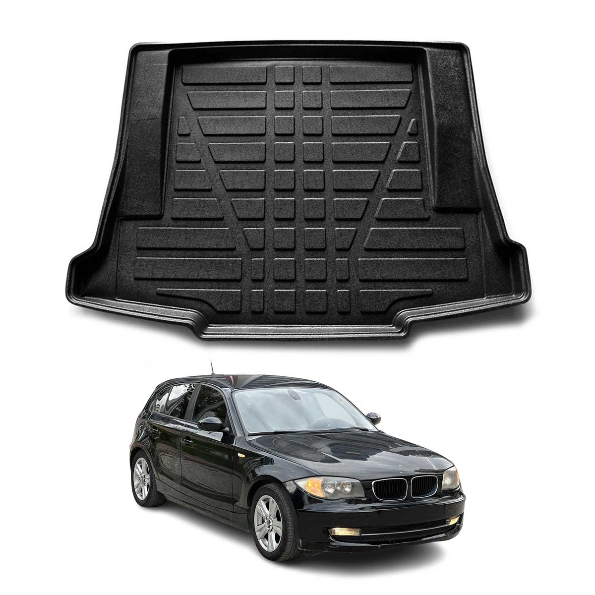 Kofferraumwanne Laderaumwanne für BMW 1er E87 2005-2011 Schrägheck Gummi TPE