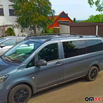 Dachreling Dachgepäckträger für Ford Courier 2014-2024 Aluminium Schwarz 2tlg