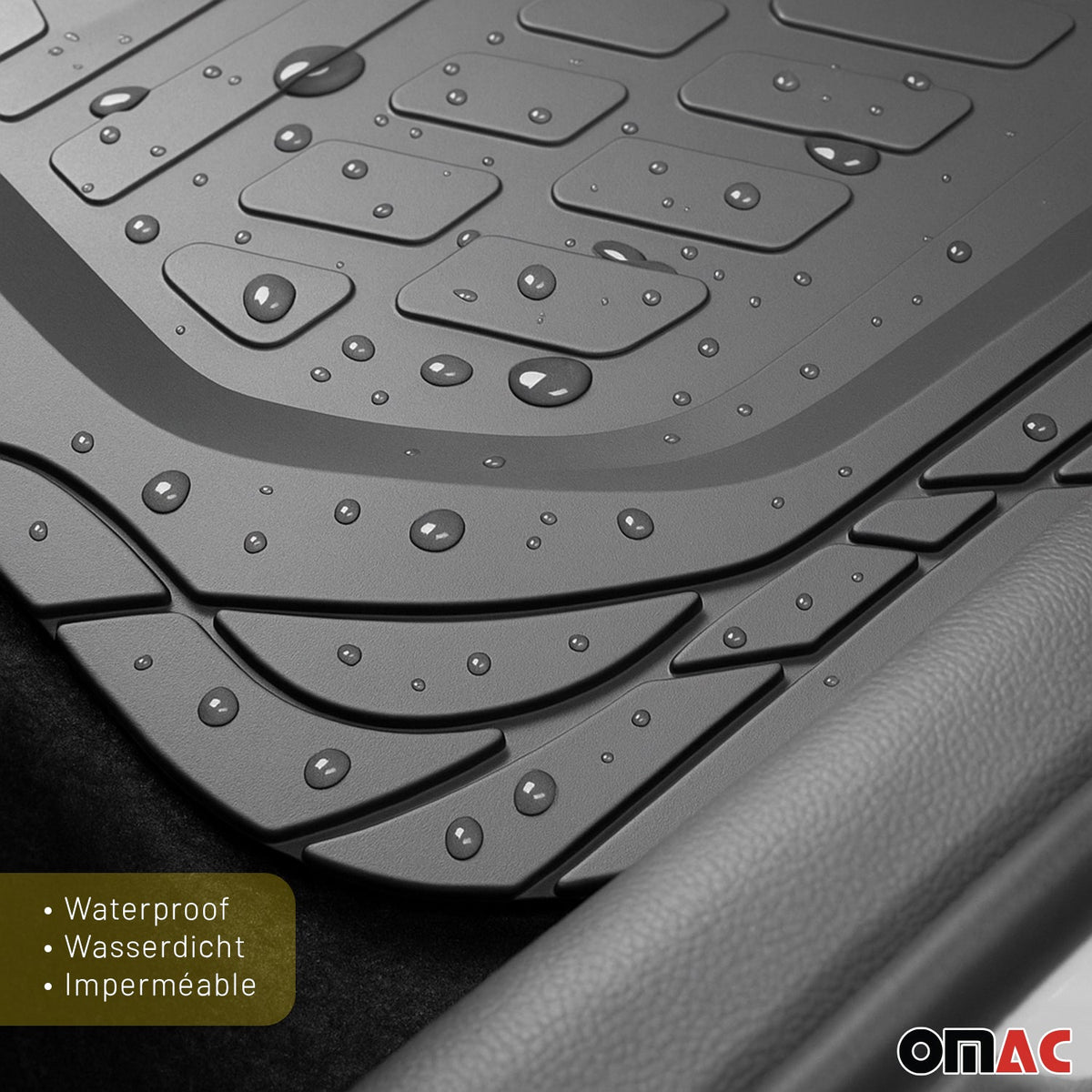 Fußmatten Gummimatten 3D Matte für Ford B-Max C-Max Gummi Universal Schwarz 4Tlg