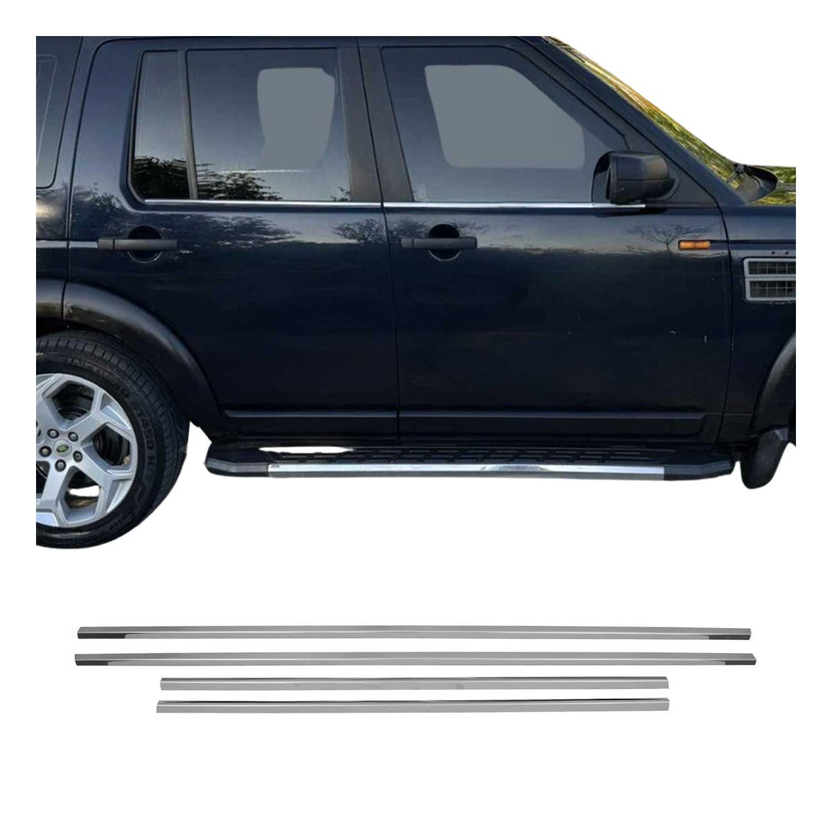 Fensterleisten Zierleisten für Land Rover Discovery 2009-2016 Edelstahl Chrom 4x