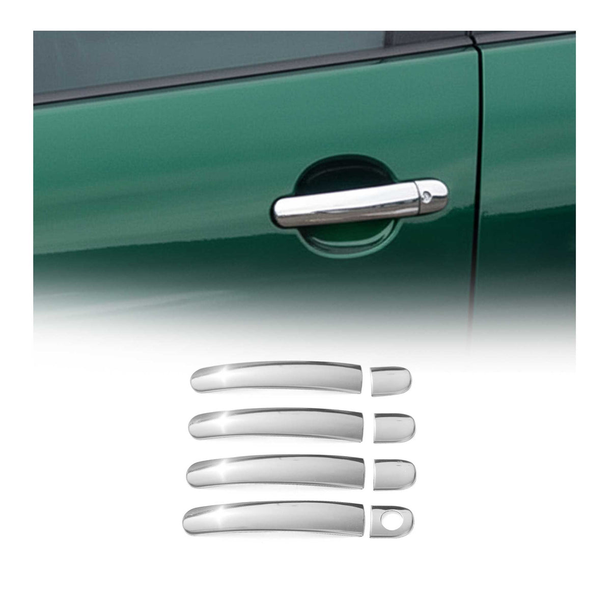 Türgriff Blende Chrom für Seat Toledo 2004-2009 4-Tür Edelstahl 8x