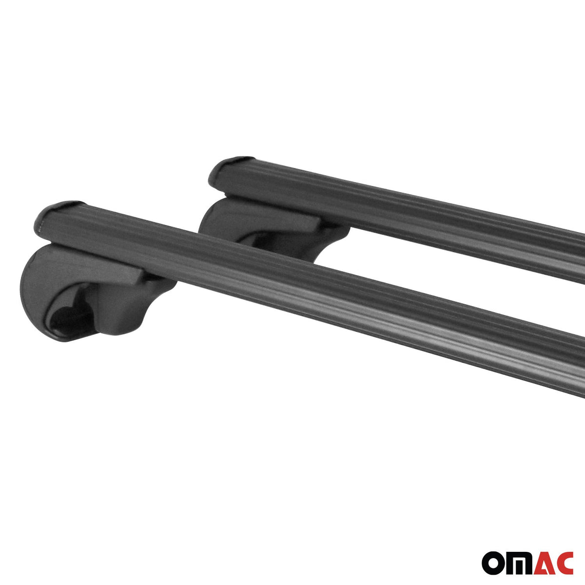 OMAC Universal Dachträger Gepäckträger für Auto 75kg 120cm Aluminium Schwarz 2x