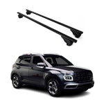 Dachträger Grundträger für Hyundai Venue 2020-2026 75kg Stahl Schwarz 2 tlg