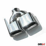 Auspuffblende Endrohr für Mercedes GL GLS 2006-2026 Doppel Edelstahl Chrom 2tlg