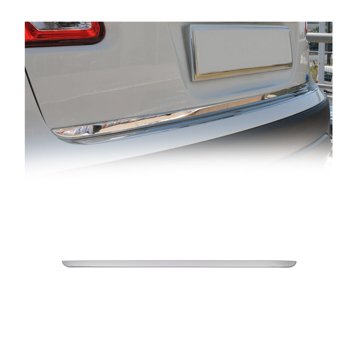 Kofferraumleiste Heckleiste für Nissan Qashqai J11 2014-2021 Edelstahl Chrom
