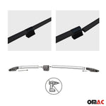 Dachreling für VW T5 T6 6.1 Transporter Multivan Caravelle 2003-24 L1 Schwarz 2x