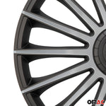 Radkappen Radzierblenden Sparco Treviso 16" Zoll Abdeckung Set Schwarz Silber 4x