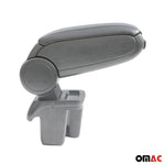 Mittelarmlehne Armlehne Mittelkonsole für Ford Focus 2015-2018 PU-Leder ABS Grau