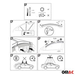 Windabweiser Regenabweiser für Audi Q3 8U 2011-2018 Dunkel Acryl 4tlg