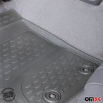 OMAC Gummimatten Fußmatten für BMW X5 E70 2006-2013 TPE Automatten Grau 4x