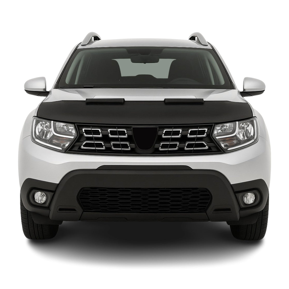 Haubenbra Steinschlagschutz Bonnet Bra für Dacia Duster 2017-2024 Schwarz Halb
