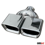 Auspuffblende Endstück Double Output Chrom Edelstahl Doppelendrohr Rechts &Links