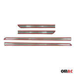 Türschutzleiste Seitentürleiste für Seat Ibiza 2008-2017 Chrom Stahl Dunkel 4x