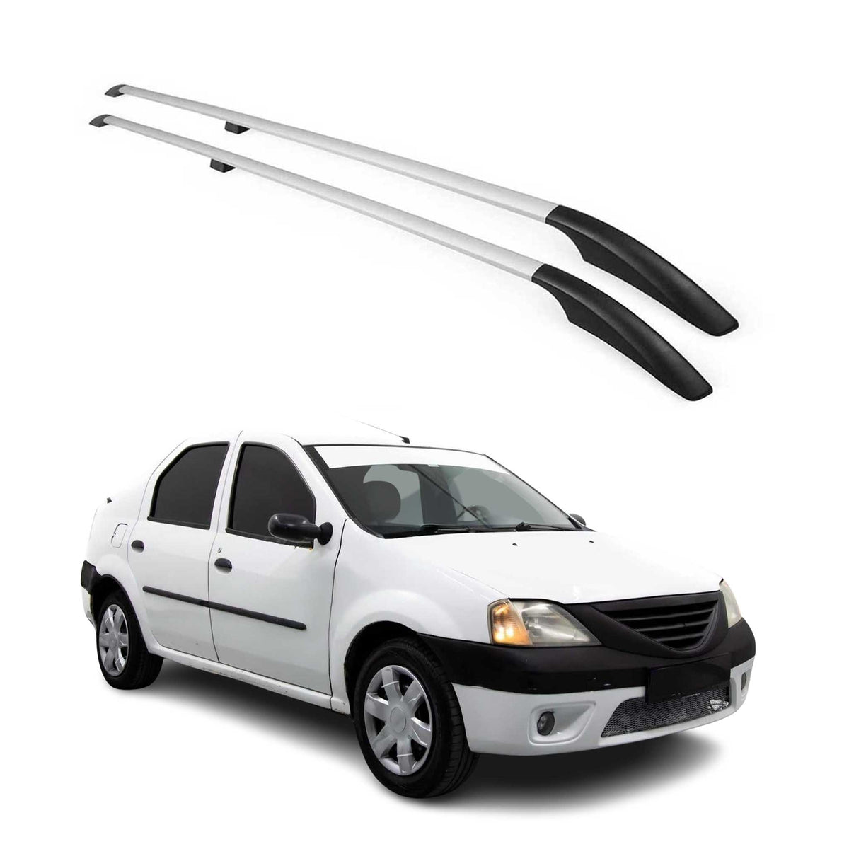 Dachreling Dachgepäckträger für Dacia Logan MCV I 2006-2012 Alu Grau