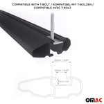 Dachträger Grundtäger für Opel Grandland 2017-2024 75kg Aluminium Schwarz 2 tlg