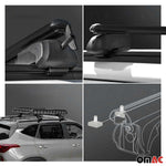 Dachträger Grundtäger für Citroen C5 X 2022-2026 75kg Alu Schwarz 2 tlg
