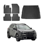 Fußmatten & Kofferraumwanne Set für Citroen C5 Aircross 2018-2025 Obere Gummi 5x