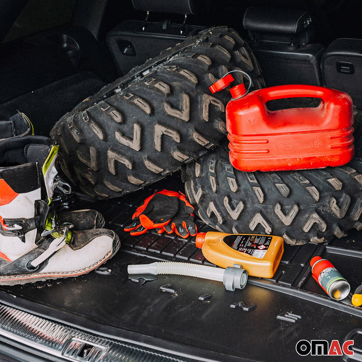 OMAC Gummi Kofferraumwanne für Seat Mii 2011-2021 TPE Laderaumwanne Schwarz