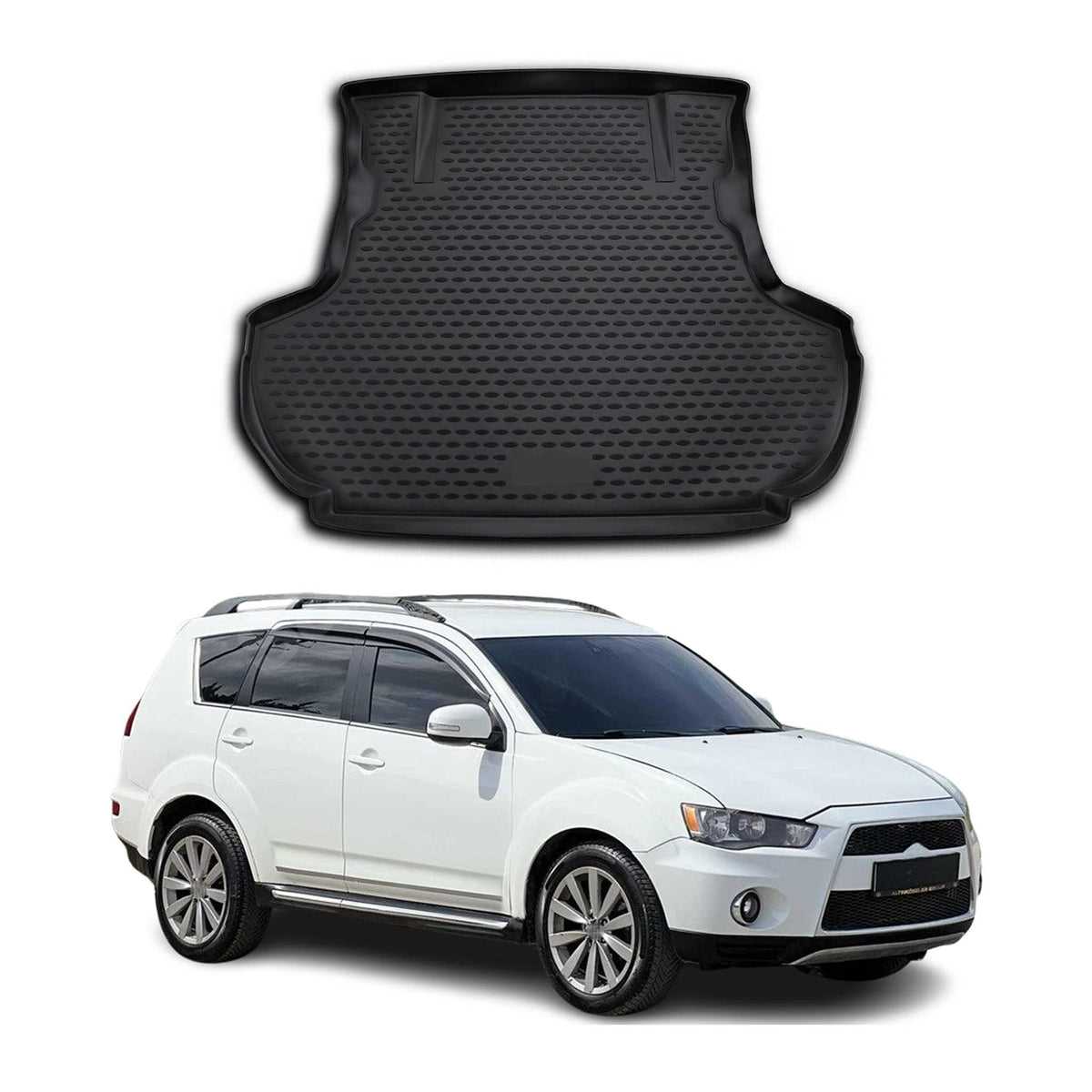Kofferraummatte Kofferraumwanne für Mitsubishi Outlander XL 2010-2026 Gummi TPE Namma Markt