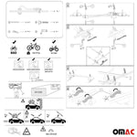 Dachträger + Fahrradträger Satz für VW Caddy 2003-2015 Aluminium Silber 3tlg