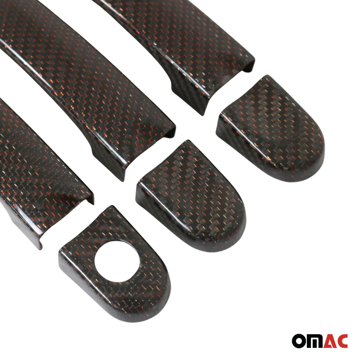 Türgriff Blende Carbon für VW Caddy 2003-2020 3Tür Kohlefaser Rot 6tlg