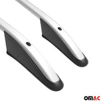 Dachreling Dachgepäckträger für VW Caddy Maxi 2015-2020 L2 Langer Alu Silber 2x
