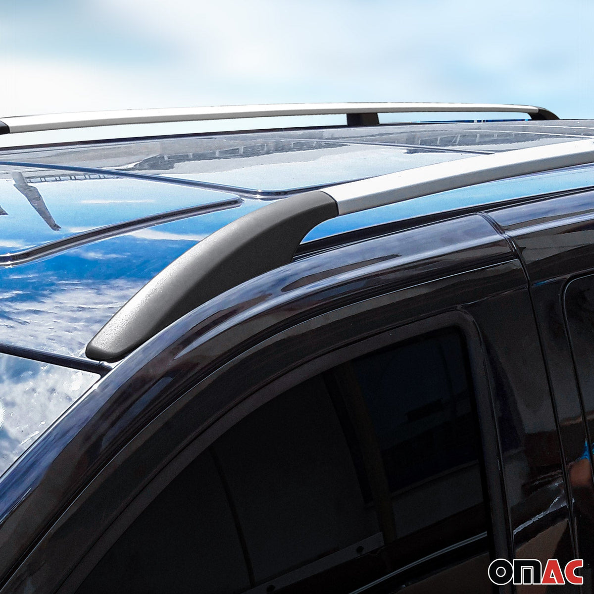 Dachreling + Dachträger SET für VW Caddy 2015-2020 Kurzer Alu Silber 4tlg