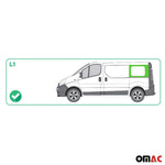 Seitenfenster Auto Fenster für Renault Trafic 2001-2014 Schwarz Links L1