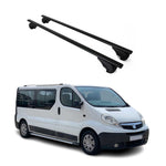 Dachträger Grundträger für Opel Vivaro A 2001-2014 75kg Stahl Schwarz 2 tlg