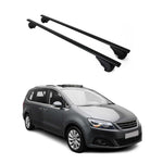 Dachträger Grundträger für Seat Alhambra mk2 2010-2020 75kg Stahl Schwarz 2 tlg
