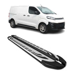 Trittbretter Seitenschweller für Citroen Jumpy 2016-2026 L2 L3 Alu Schwarz