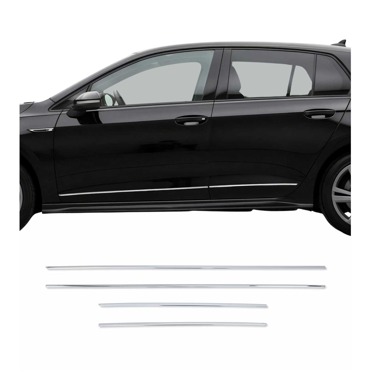 Seitentürleiste Türleisten Türschutzleisten für VW Golf 8 2019-2024 Edelstahl 4x
