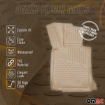 OMAC Gummimatten Fußmatten für Mercedes S Klasse W221 2005-2013 TPE Beige 4x