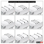 Menabo Dachträger Querträger für Opel Movano 2010-2021 L1 L2 Aluminium Grau 3x
