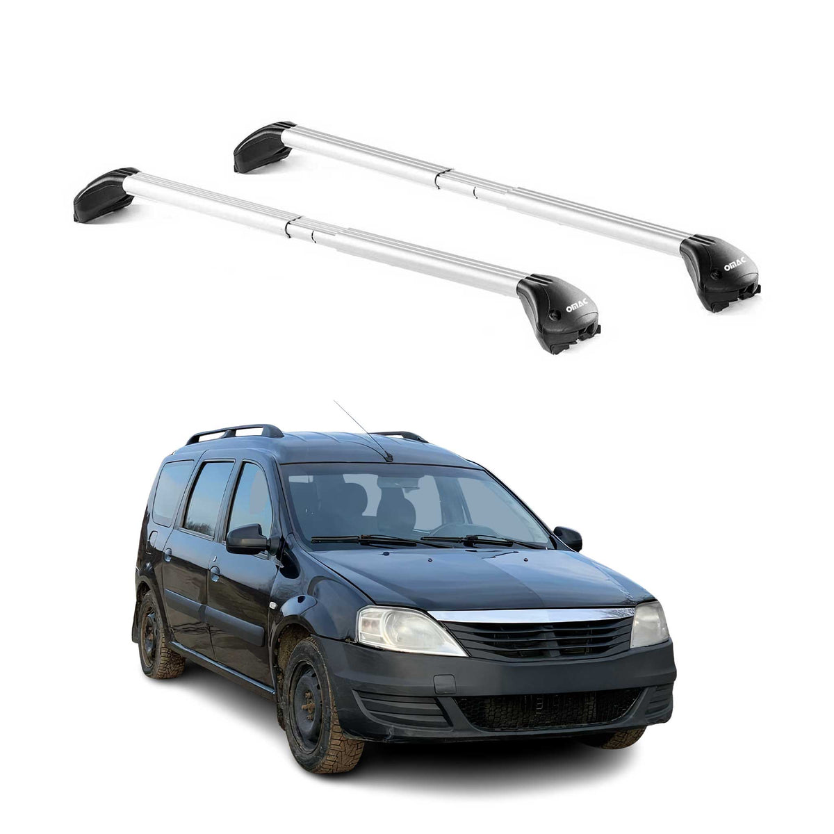 Dachträger Grundtäger für Dacia Logan MCV I 2006-2012 5 tür 100kg Alu Silber ABE