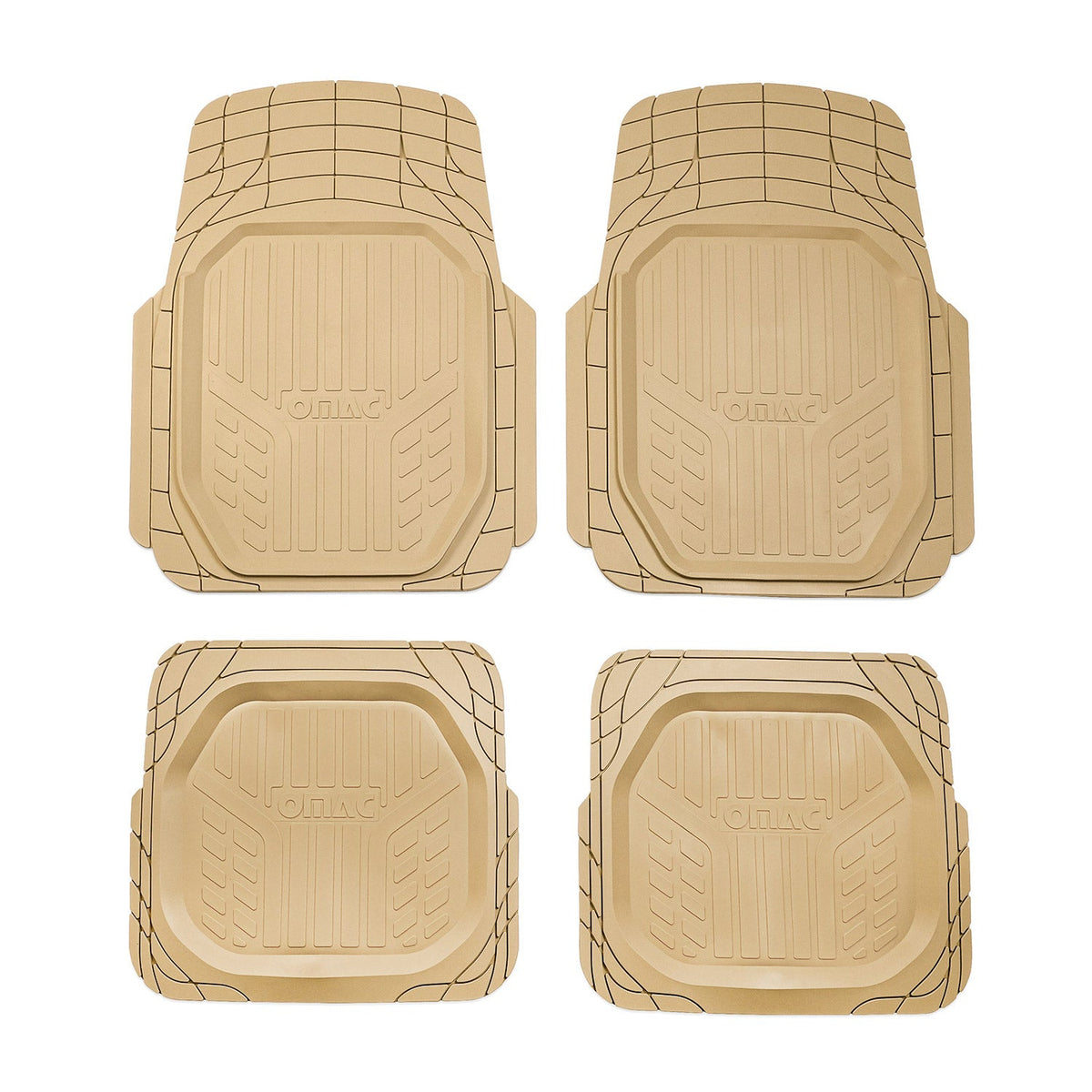Fußmatten Automatten für VW Taigo ID.5 3D Passform Hoher Rand Universal Beige